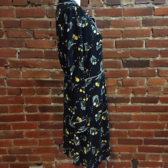 Dandelion print dress w/ pussy bow - Picture 4 of 9